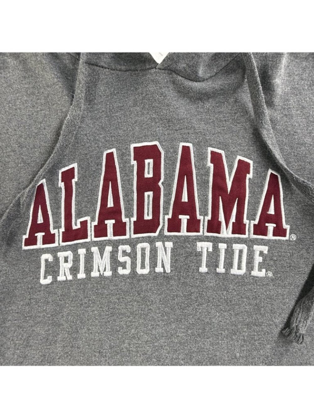 Alabama Crimson Tide Hoodie Sweatshirt Mens Large Gray NCAA Football Old varsity - Picture 5 of 15